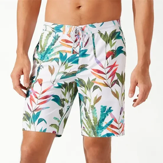 Summer Elastic Waist Customize Plus Size Board Shorts Print Color Swim Trunks Sublimation Printed Men Swim Trunks
