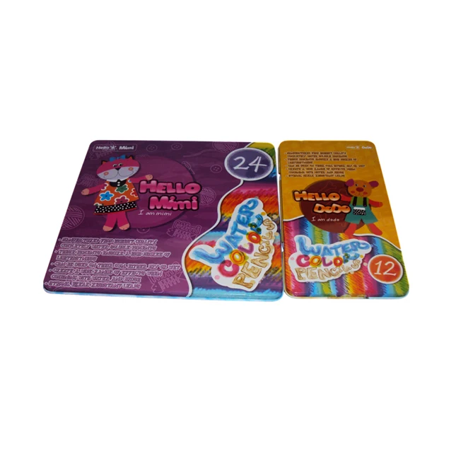 New Style Tin Pencil Case Personalize  Lovely Pencil Packing 12 Colored Pencils Tin Box