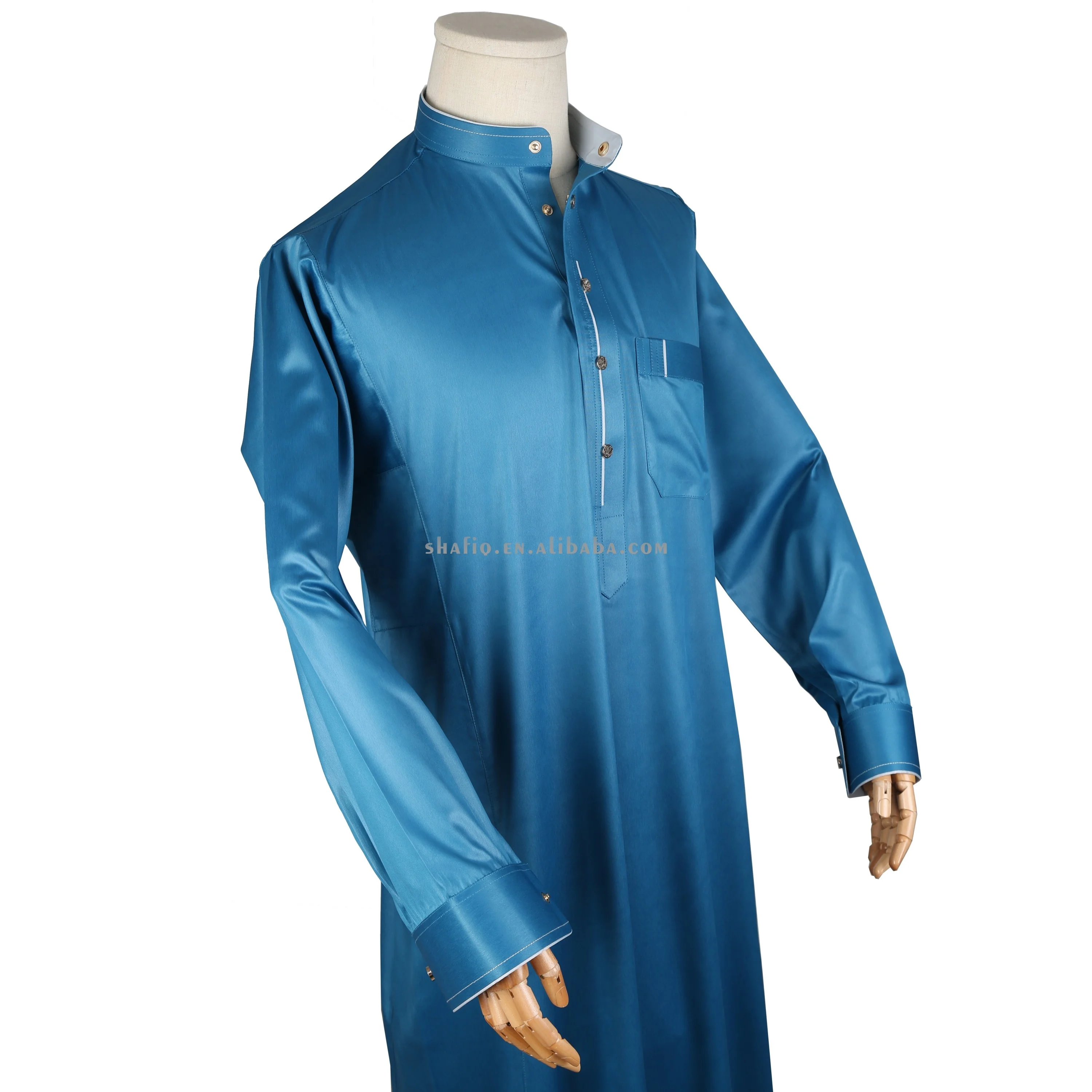 Korean Material Muslim Arabic Dress Kaftan Jubah Abaya Jalabya Ethnic Alharamain Kandora Islamic Clothing Lelaki Thobe For Man