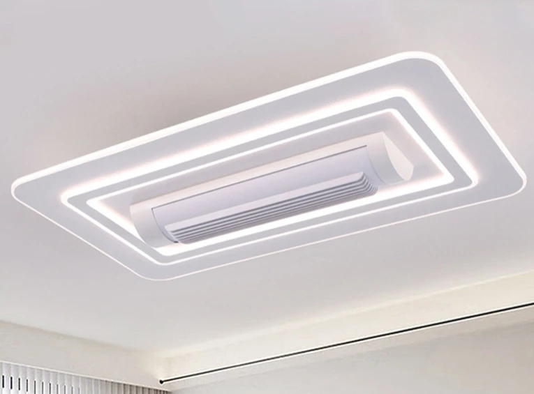 Full spectrum smart home silent bladeless fan light four generations of wind directional regulation bladeless fan light