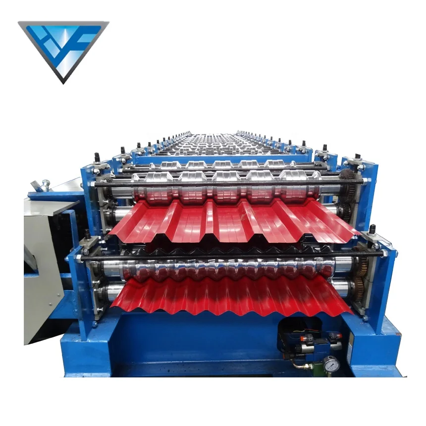 High Rib Portable double layers rib roofing  roll forming machine corrugation forming machine
