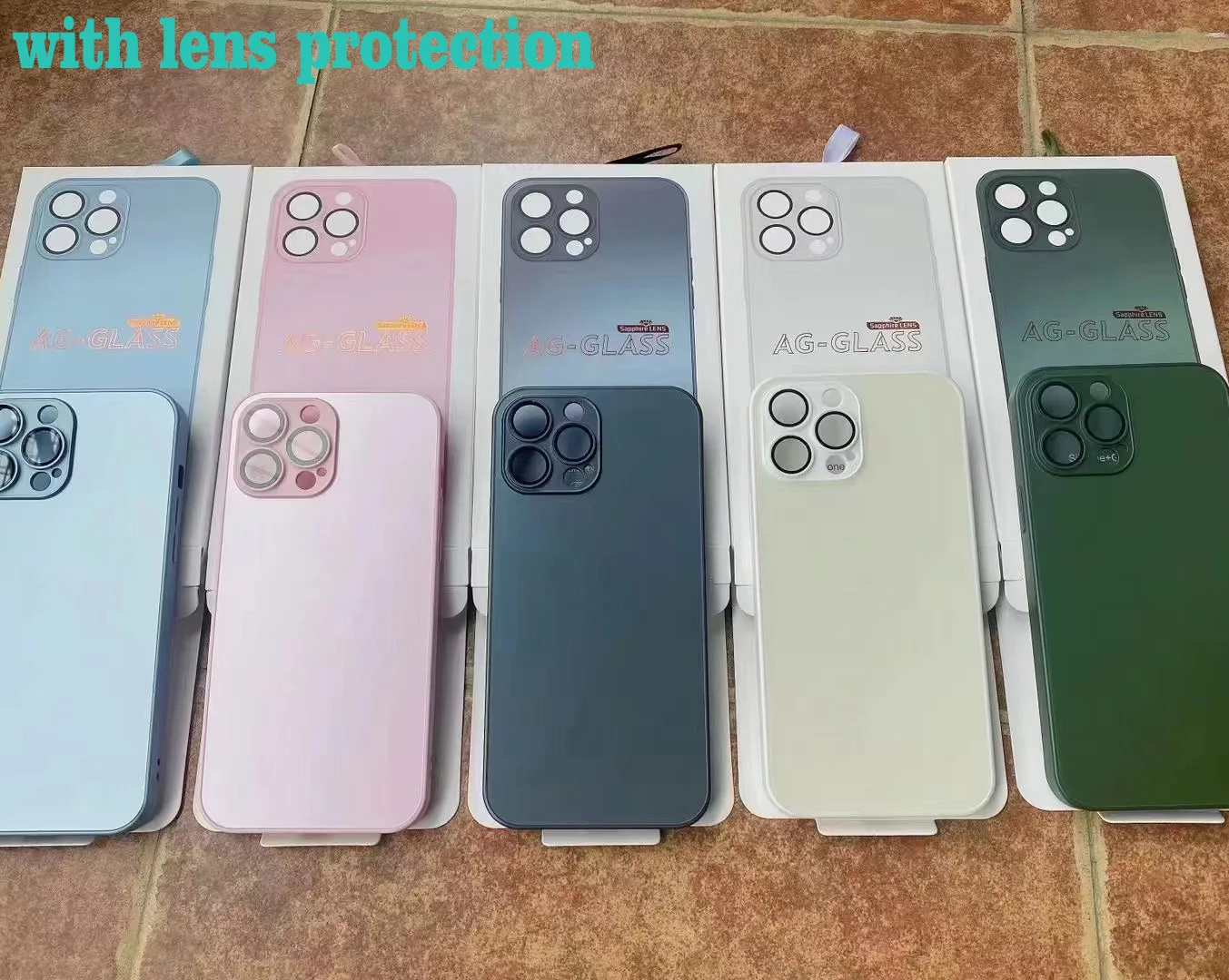 Best Seller Luxury Matte Glass With Lens Cell Mobile Phone Accessories Shockproof Phone Case For iPhone 11 12 13 Pro Max