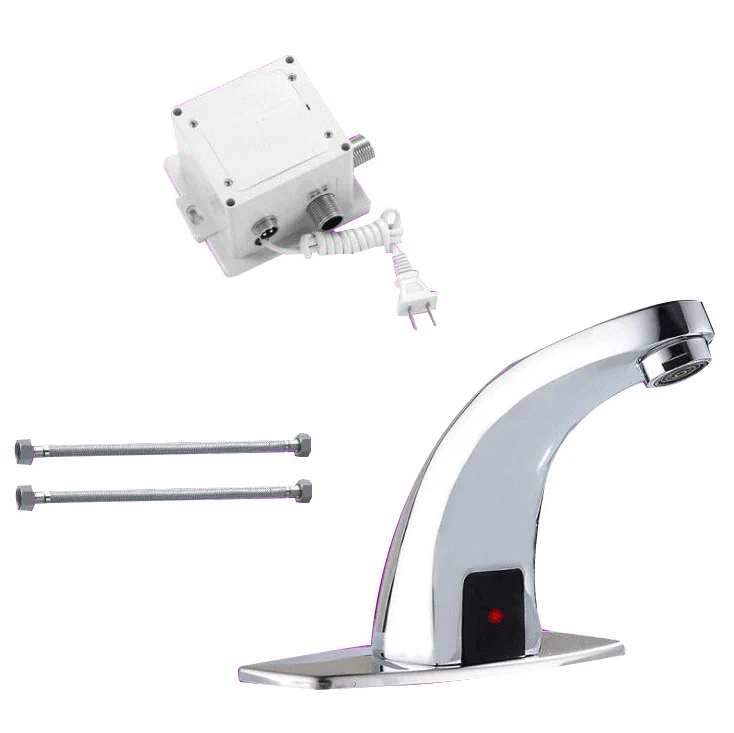 Electric Automatic Sensor Faucet Mixer Water Saving Bathroom Basin Faucet Mixer Tap