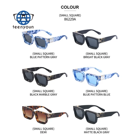 Teenyoun Hot Selling Famous Brand Designer Sunglasses 2023 New Mens Sol Luxury Women Sun Glasses Square Millionaire
