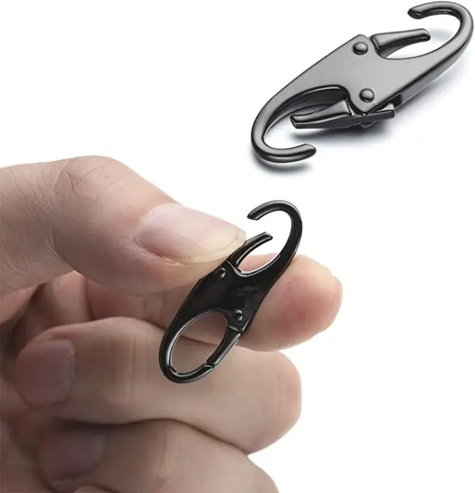 Small Carabiner Clips Double Snap Hook Spring Wiregate Keychain Buckle Tool