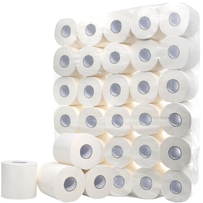 Мягкая трогательная Экологически чистая 3ply небеленая 100% натуральная Органическая Бамбуковая ткань белая Туалетная рулонная бумага