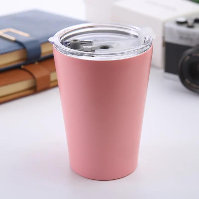 Eco Friendly Double Walled 12oz Insulated Vacuum Metal Tumblers Stainless Steel Travel Coffee Cups