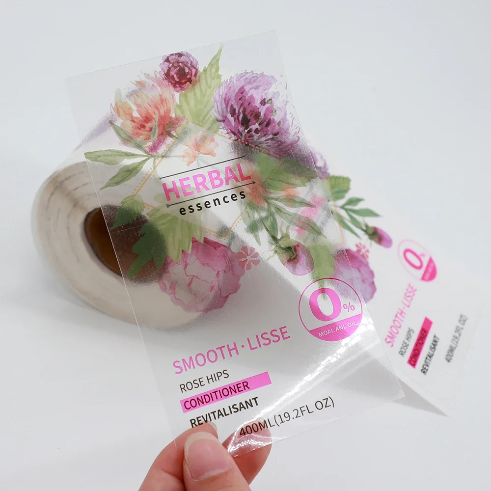 Customized private logo gold foil waterproof vinyl sticker self-adhesive Cosmetic Skincare Bottles packaging label stickers