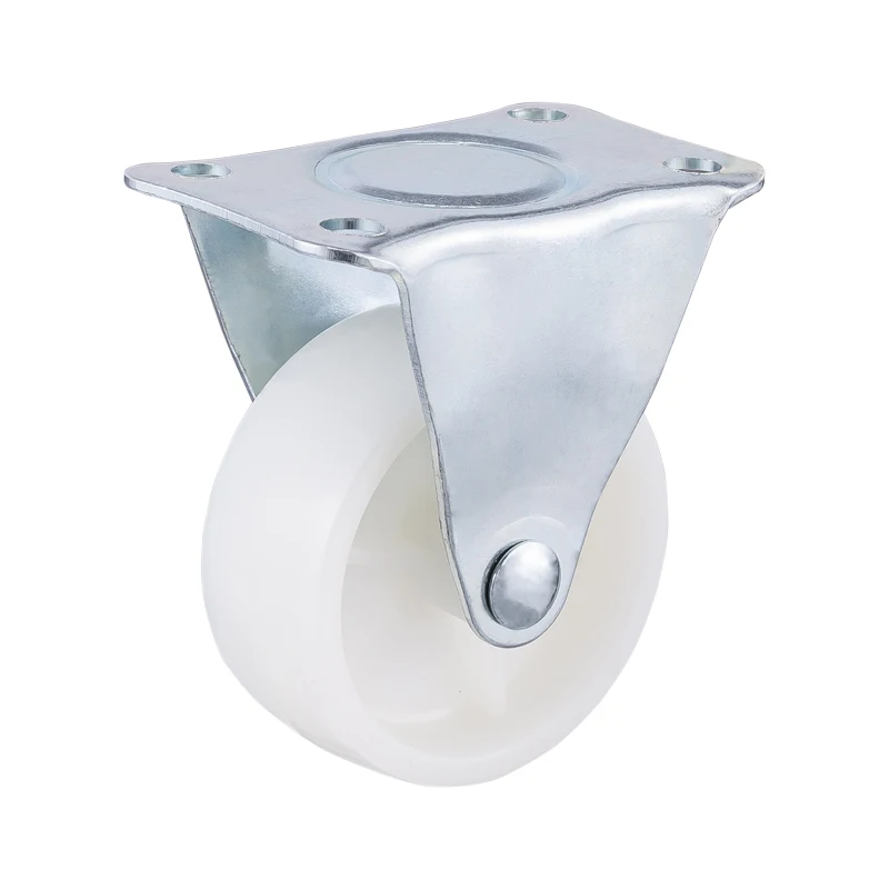  50mm 2 Inch Gaming Chair Plastic Caster Wheels White PP Office Locking