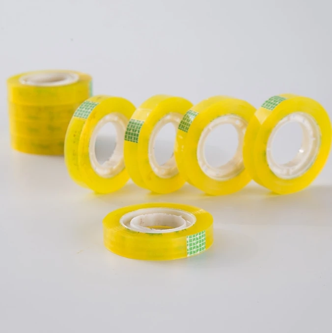 Transparent stationery tape small mini roll whole box wholesale student tape Stationery small tape