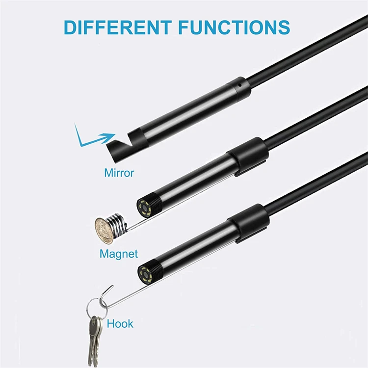 Video Borescope Plumbing Camera Drain Pipe Sewer Vision 720P OTG Android Videoscope Inspection Camera For Pipes