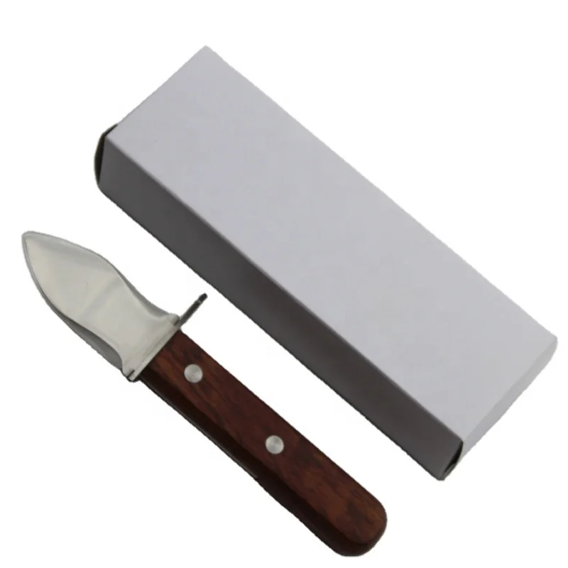 Wooden Handle Kitchen Household Oyster Knife Scallop Oyster Opening Tool Seafood Shell Knife