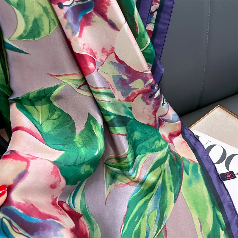 bohemian elegent Christmas Mujer 90*180cm Romantic Popular silk scarf Travel women long shawl