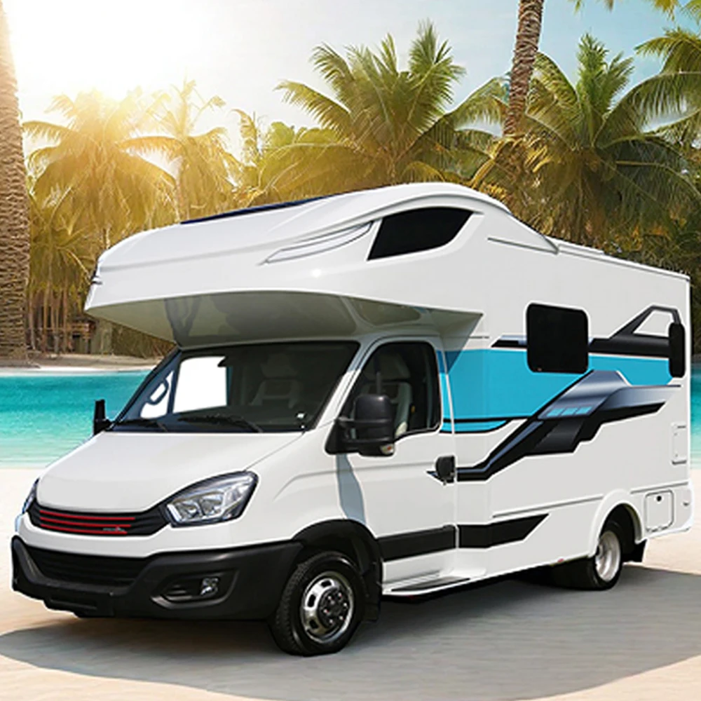 2024 Лидер продаж 4x4 грузовик Кемпер трейлер алюминий и стекловолокно RV Караван Китай Оптовая производство завод
