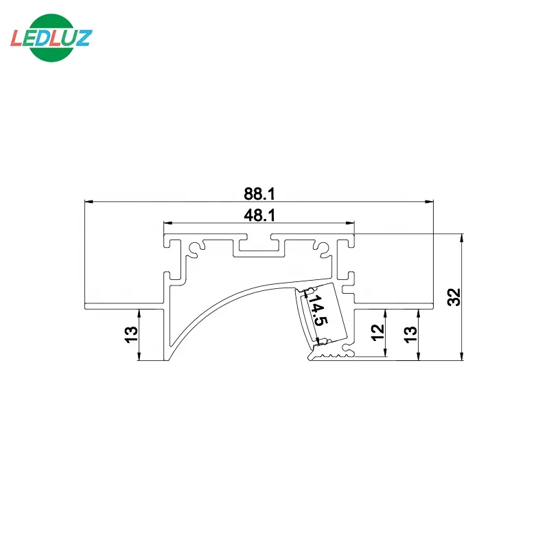 ALP093 Wall Washer Trimless Recessed Drywall LED Aluminum Profile Channel