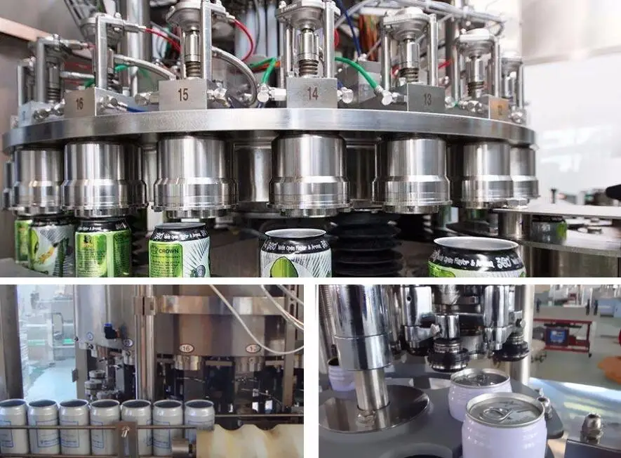  Полный комплект автоматическая машина для розлива газированных напитков пива соды алюминиевых