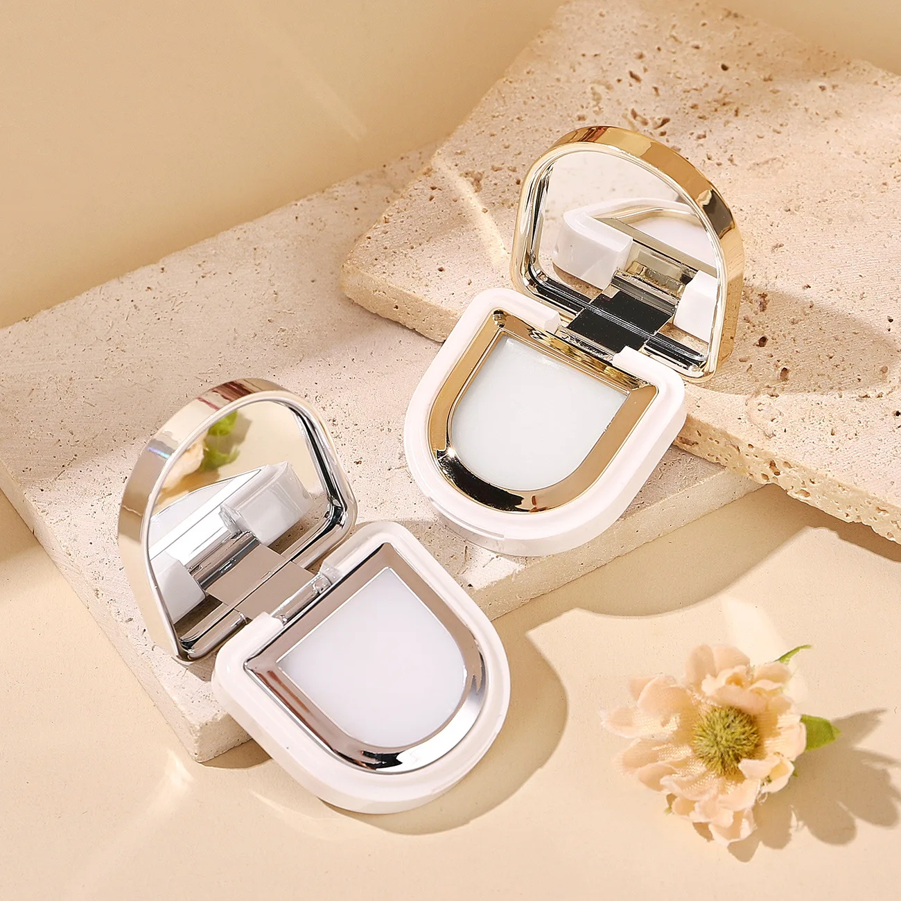 TTX Oil Perfumer Light Luxury Portable Solid Perfume Mirror Long-Lasting Floral Scent Improves Body Odor