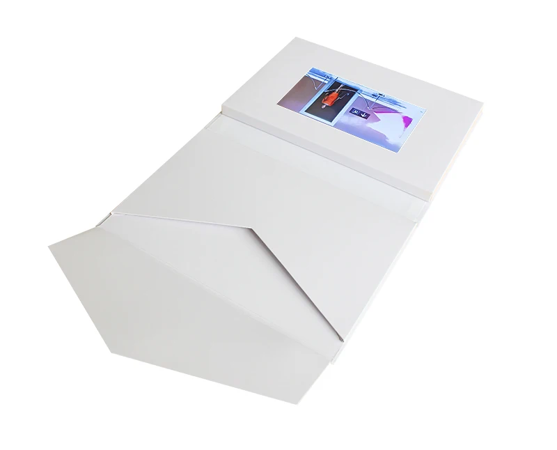 Chinese supplier 7 inch lcd screen digital electronic video card brochure with pocket and video gift box with EVA inlay foam