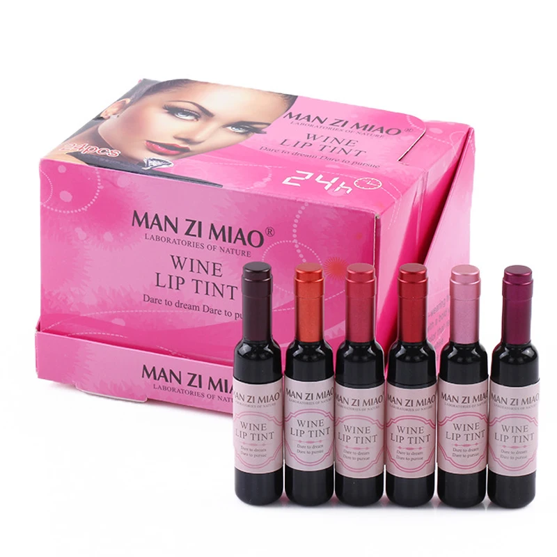 6 Colors Peel off Red Wine Lip Gloss Long Lasting Waterproof Tear off Lipstick Tint Makeup Non Stick Moisturizer Lip Gloss