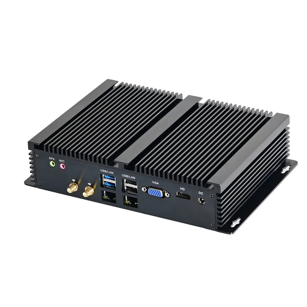 i7 i5 i3 Fanless Mini PC Barebone single board computer Industrial Embedded Rugged Computer LAN Server 6 COM 8 USB Win10 IoT IPC