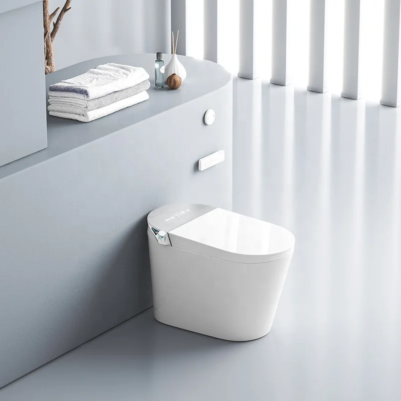 Pate High Quality Electric Smart Toilet Screen Display Auto Open Cover Instant Heating Seat Auto Flushing Smart Toilet