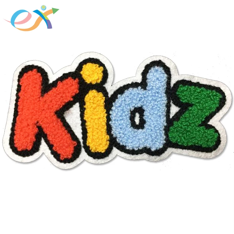 Custom Sew-On Logo Felt Towel Embroidery with Red and Black Hoodie Jacket Sports Old English 12 Chenille Letter Patches