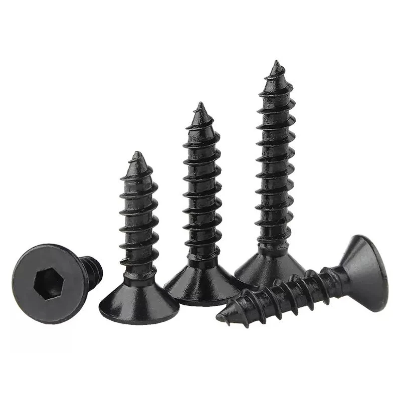 8-32 mm 5/16 Stainless Steel Flat Hex Socket Big Countersunk Head Phillips self tapping screw making machine