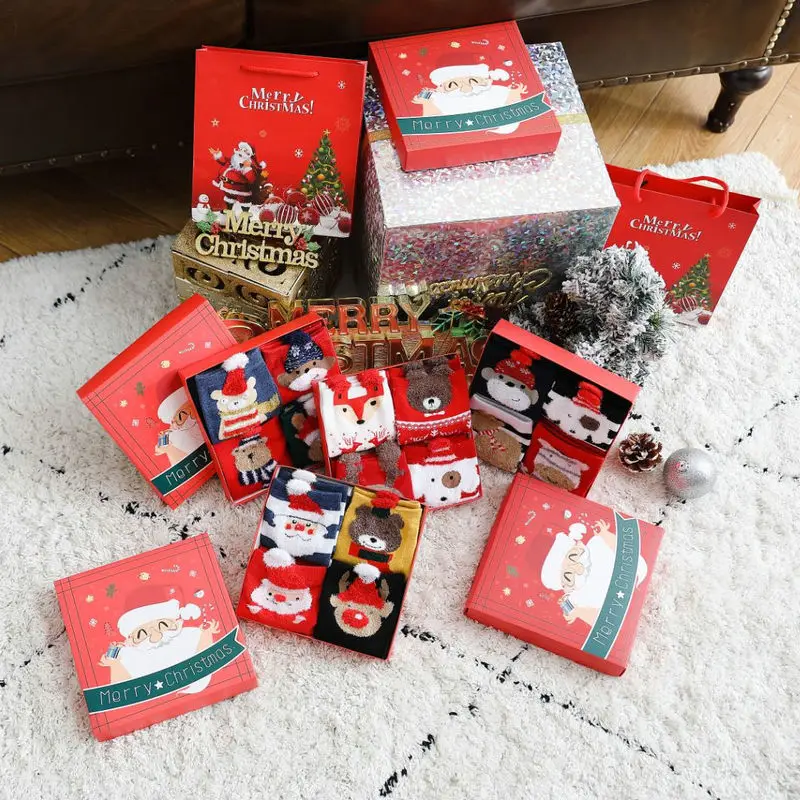 Christmas Holiday Gift Socks for with Women Box Men