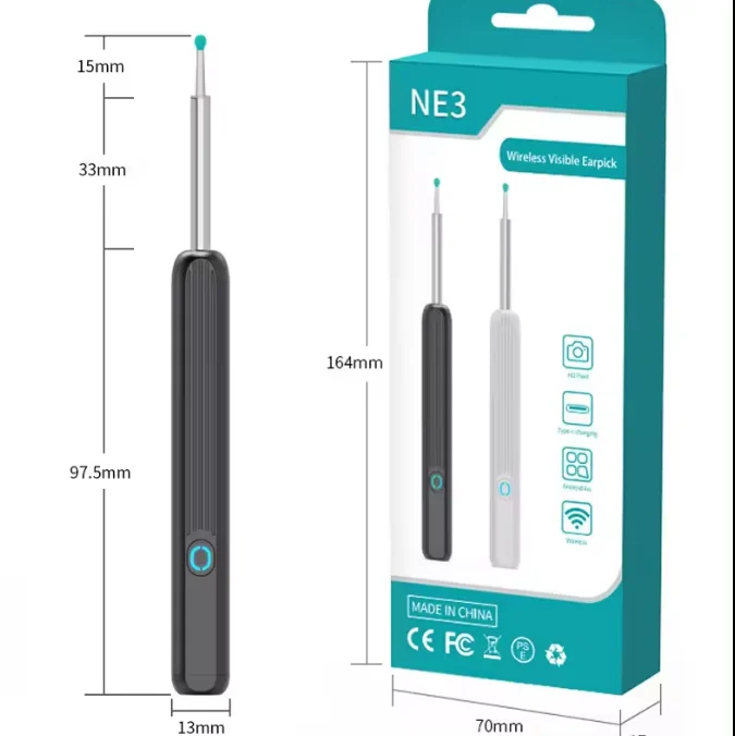 Smart Visual Earwax Remove  Ear Scoop Ear Tips Replacement Upgraded Ear Cleaner with 1080P Camera