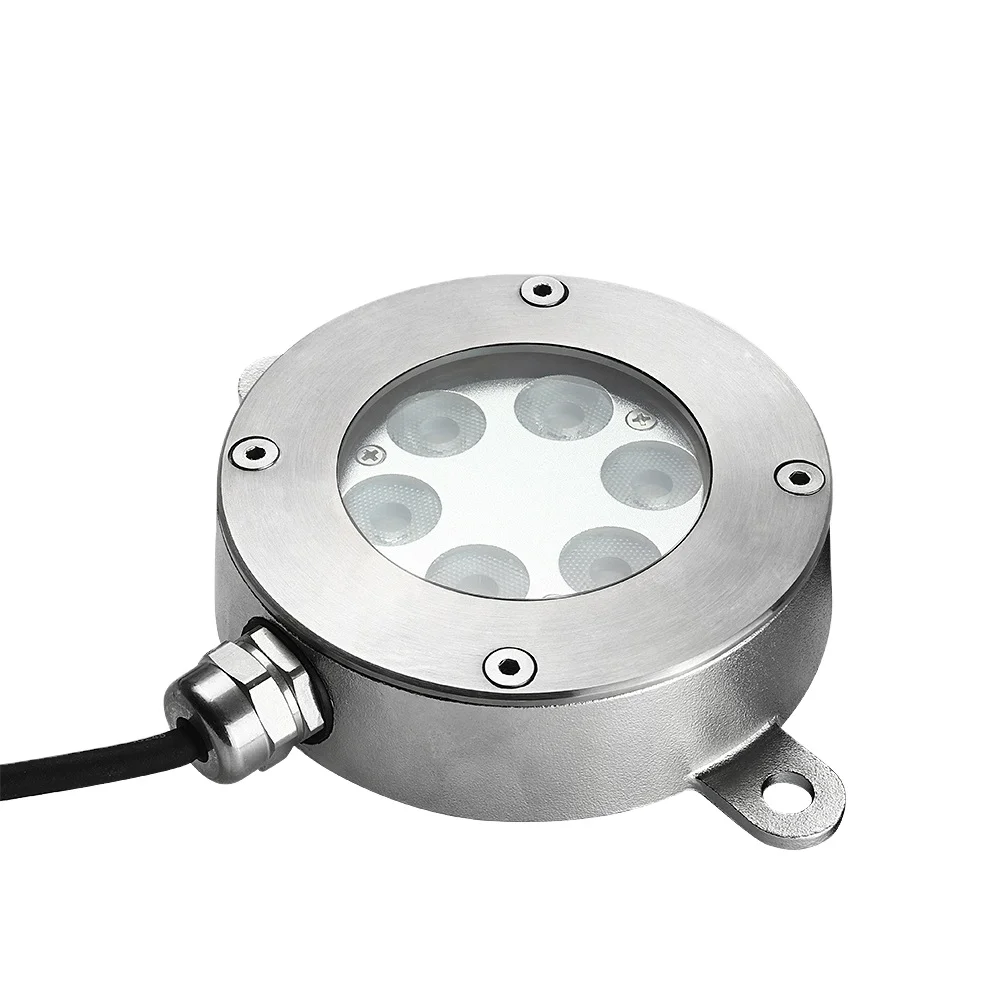 IP68 waterproof 6W RGB Underwater LED Fountain nozzles light SS 316 LED ring light Swimming pool led fountain light