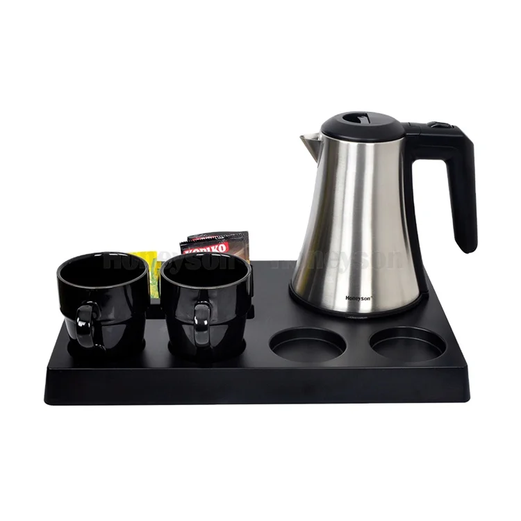 Лидер продаж 2022 роскошные электрические приборы для гостиничных комнат комплексное решение электрический чайник из нержавеющей стали набор
