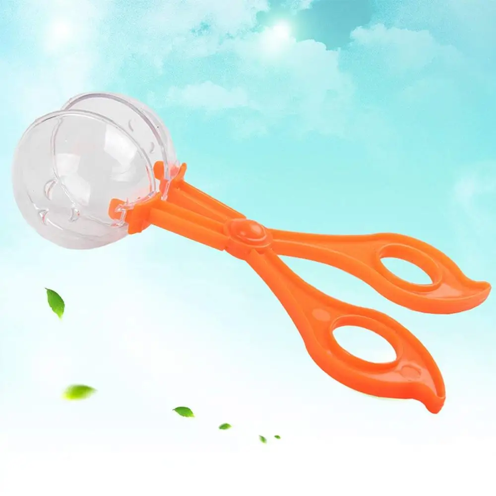 Plastic Scissor Clamp with Transparent Ball + 1PCS Tweezers Nature Exploration Toy Insect Study Tool for Kids Children Gift