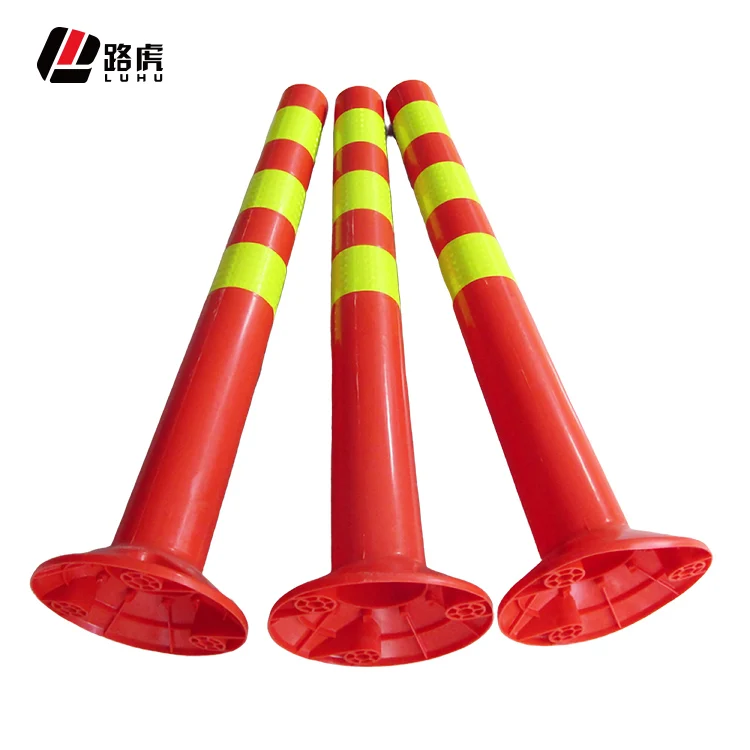 70mm Reflective Flexible Road Traffic Marker Post Plastic Eva Delineator Warning Post