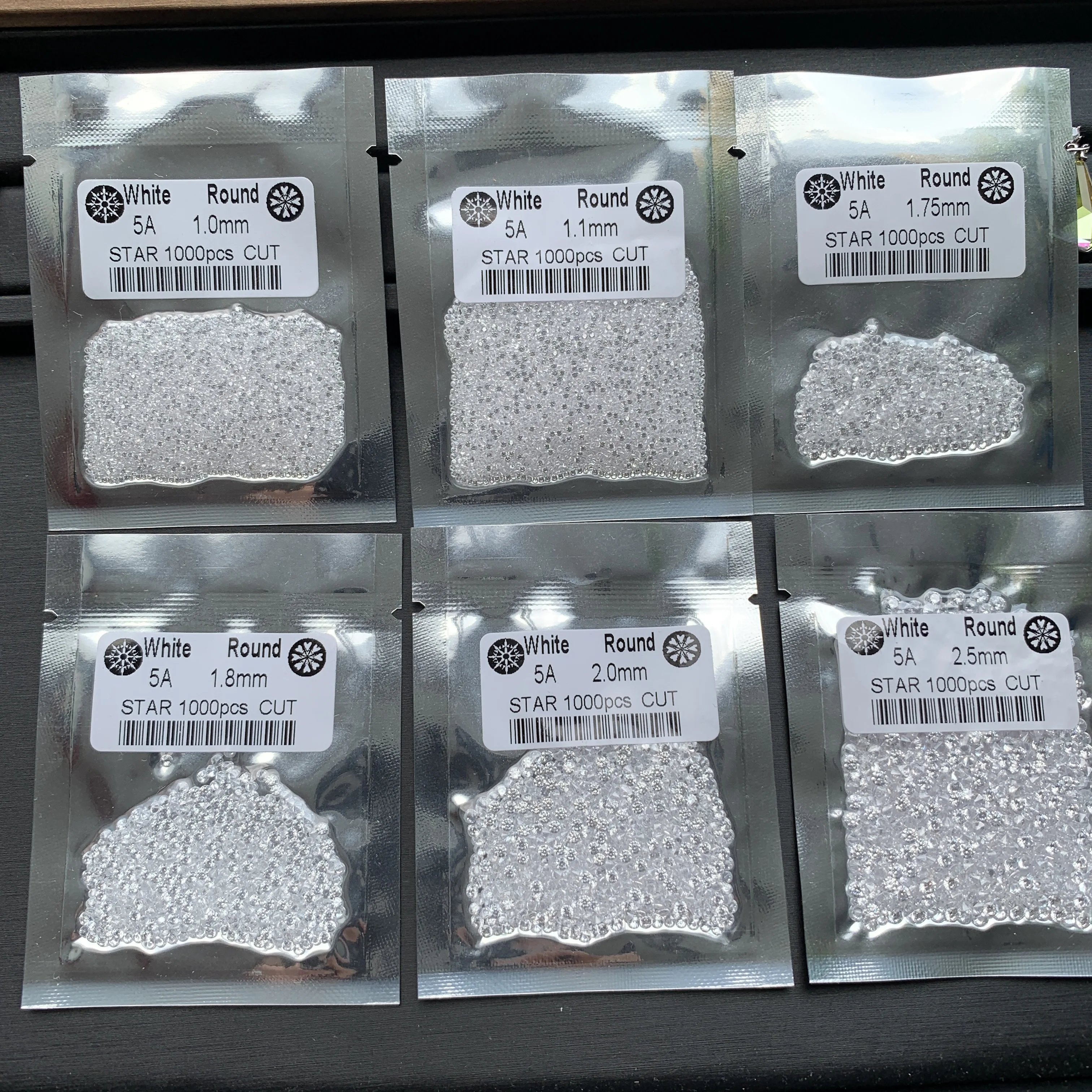 New Arrival 0.8-3mm 5A Cubic Zirconia White Synthetic Gems Stone Jewellery Loose CZ Jewelry Making