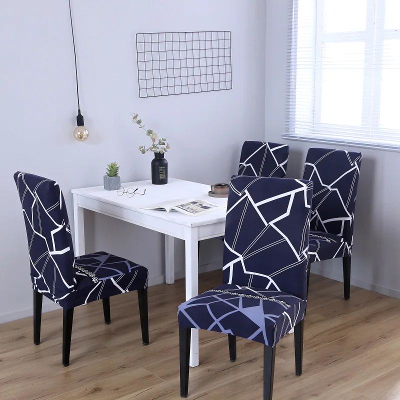Chinese manufacturer printing dining room  removable chair covers in bulk