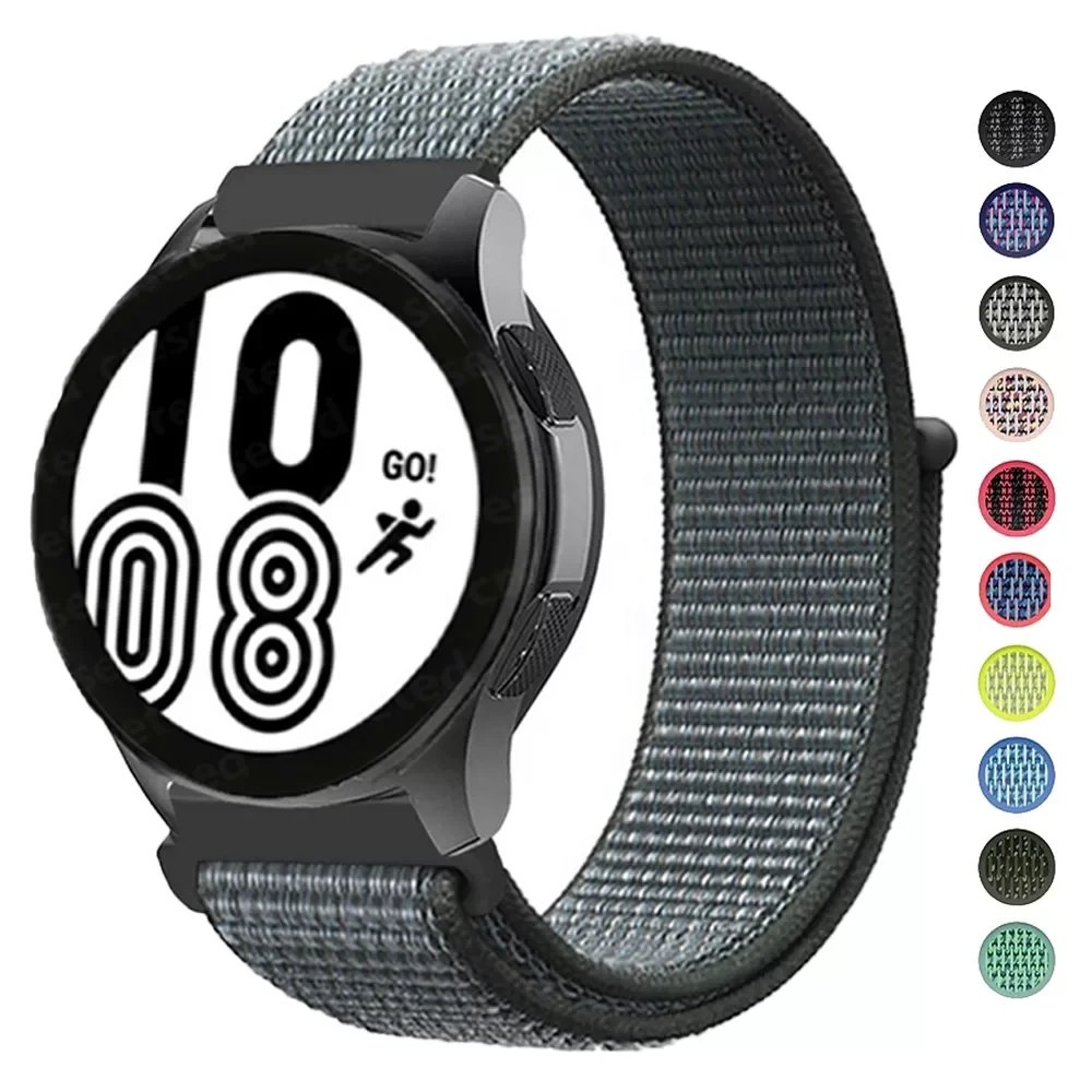 Band For Samsung Galaxy Watch 4 3 classic 5 Pro active 2/Gear S3 Nylon loop correa Bracelet Huawei watch GT 2 3 strap 22mm 20mm
