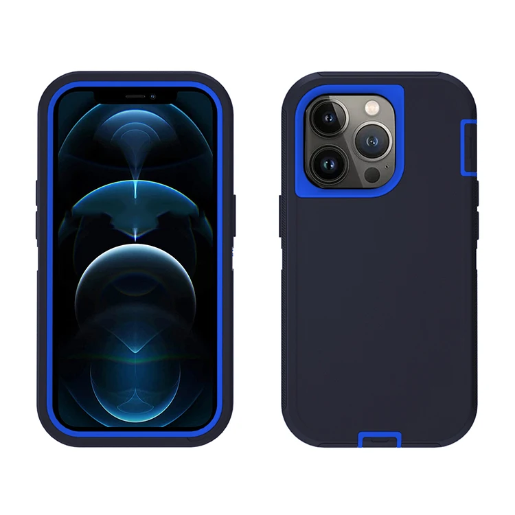 Luxury Shockproof Defender Cases For Iphone 14 13 Pro Max Xs Max 8 Xr Multi-layer Heavy Duty Rugged With Clip Holster