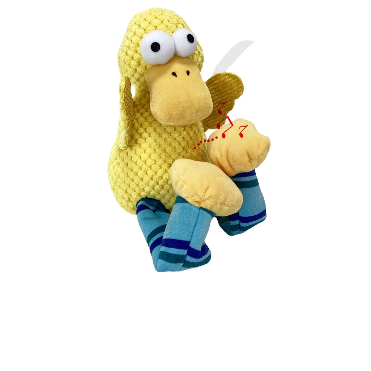 Eco-Friendly  Soft  yellow duck Shaped Squeaky Dog Plush pet Chew Toy wholesale