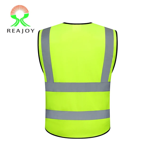 Custom Hi Vis Security Clothing Safety Vest Jacket Reflective Yellow Orange Fluorescent Men Women With Logo factory direct