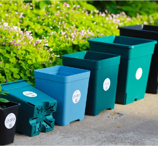 Square control root breathable thickened plastic nursery  wholesale gallon planter colorful