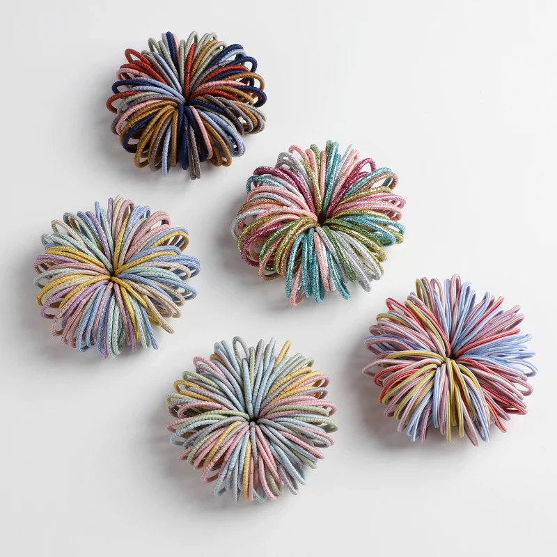 Необычные мини-Кольца для волос, Детская резинка для волос, красочная эластичная резинка для волос для девочек, детские женские аксессуары, резинки