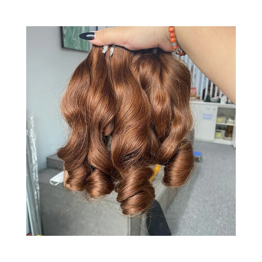 Cheap Price for Wholesale Buyers Raw Vietnamese Human hair Extension Bouncy Curls Virgin Bulk Hair Wigs