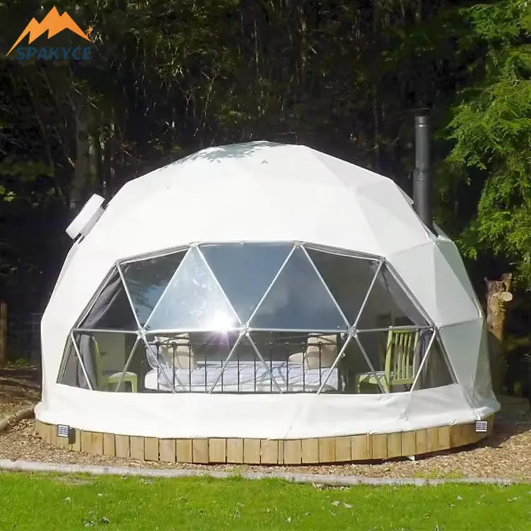 Outdoor Igloo Glamping Luxury Dome House Geodesicos 6m Glamping Tents for Events Tents Camping Outdoor Dome Tent With Bathroom