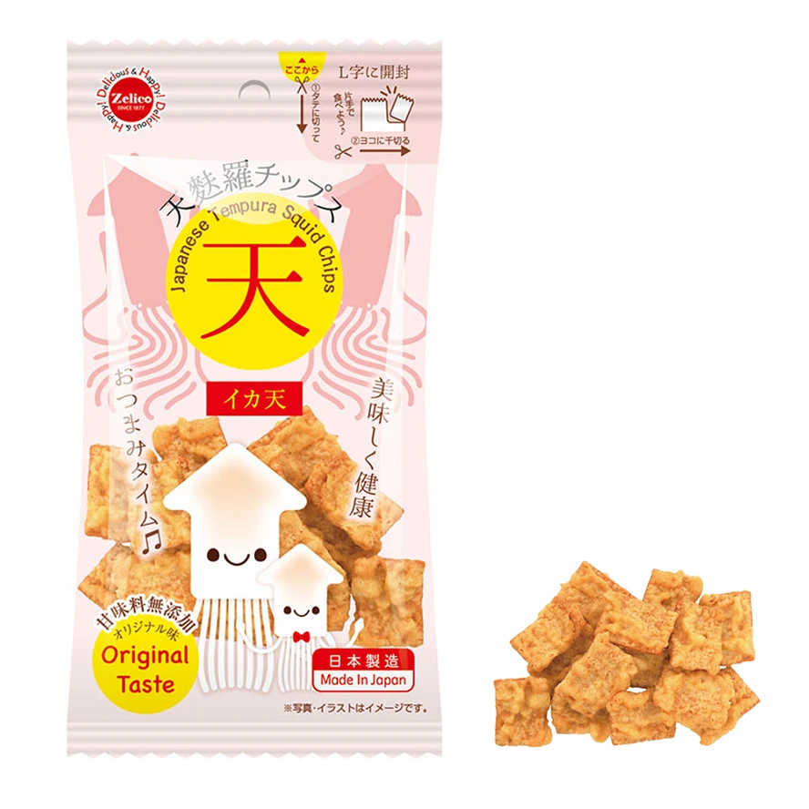 
Wholesale Japanese tempura squid fillet chips pop fried snack 