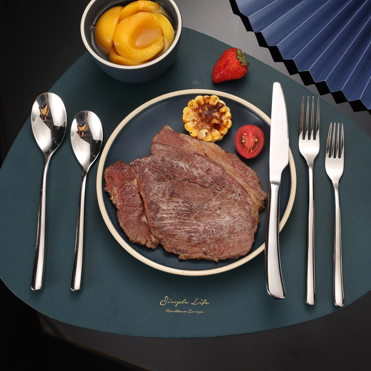 New Arrival Food Grade Stainless Steel Spoon And Fork Sets Silver Flatware Silverware Hotel Restaurant Cutlery Set