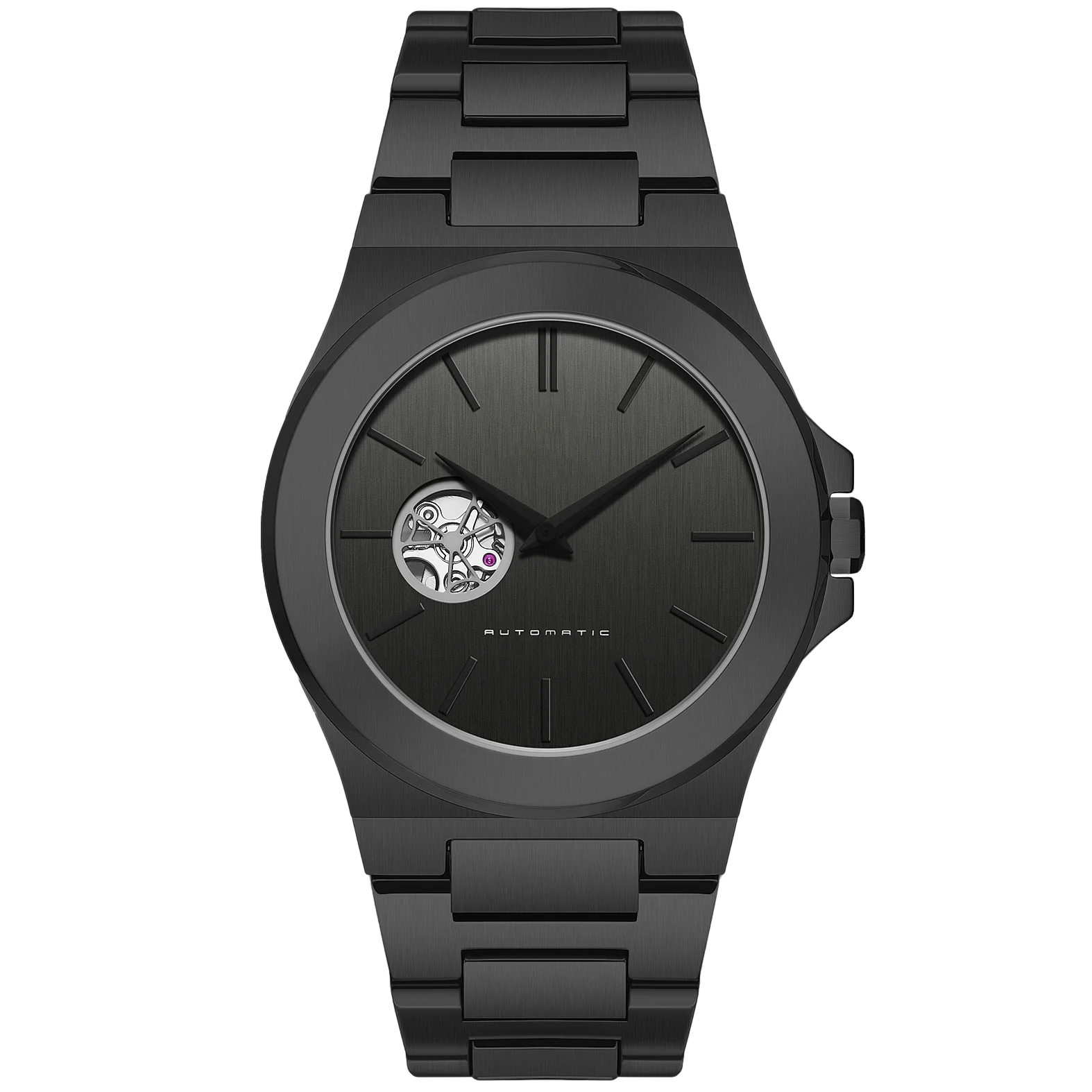 High Quality All Black Japanese Nh38 Automatic Movement Design Male Wrist Watch Mechanical For Men