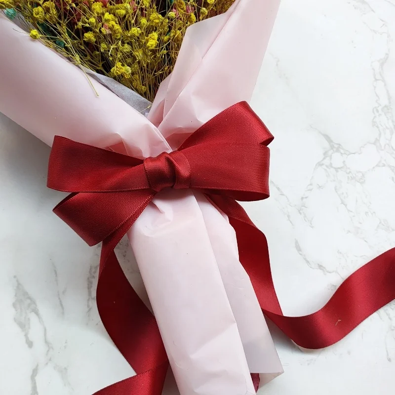 Fancy Decorative Soft Gift Ribbon Christmas Satin Ribbon Bows For Blanket