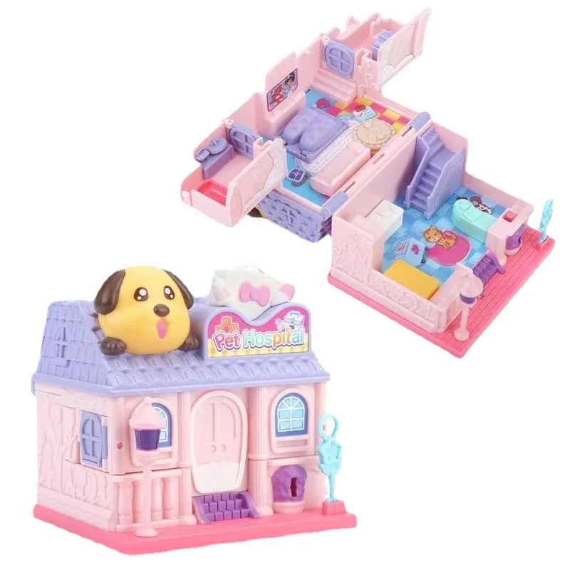 Zhiqu Princess Doll House Magical Book Toy for Girls Surprise Hut Variations Birthday Gift Families Children Aged 6-13 Years