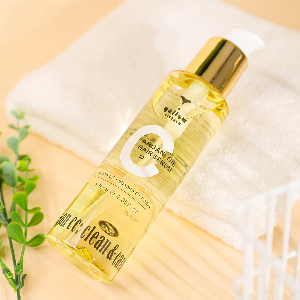 Customize Label Argan Oil Hair Repair Serum Vitamin C Sun Screen Brilliant Shine Hair Oil for 4C Hair