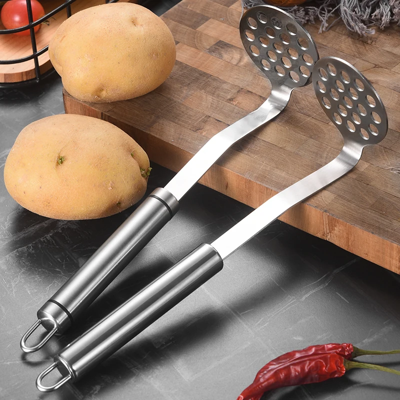 High Quality kitchen accessories Mashing Tools Stainless Steel Mashed Potato 304 Potato Fruits Press Potato Masher Masher Ricer